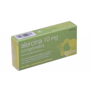 ALERCINA 10 MG COMPRIMIDOS , 7 COMPRIMIDOS