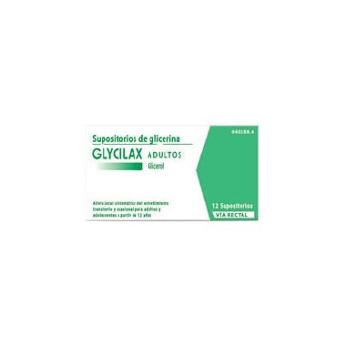 GLYCILAX ADULTOS SUPOSITORIOS , 12 SUPOSITORIOS